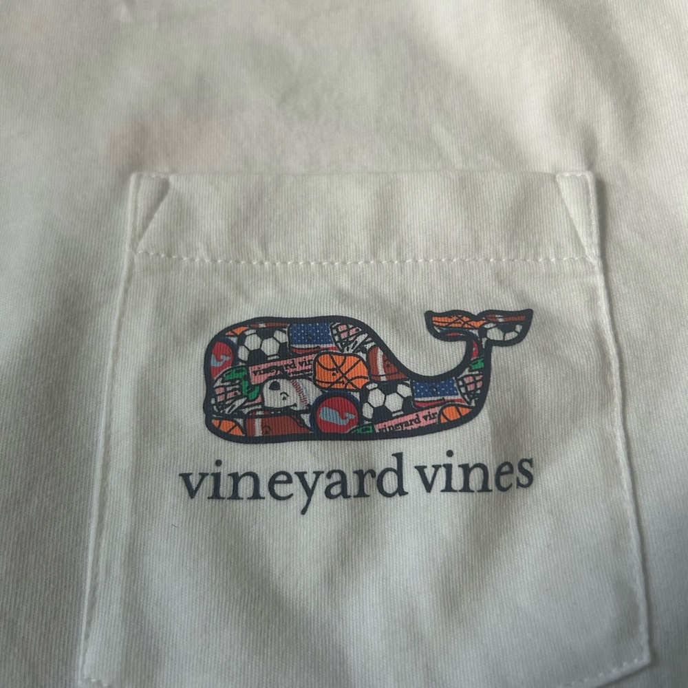 Vineyard Vines Classic White Sports Whale Short Sleeve Tee Men’s Sz L - Picture 2 of 5